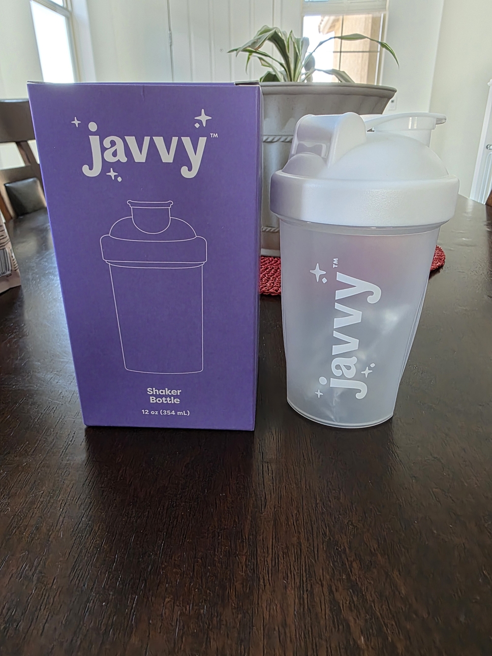 Javvy Frosted White Shaker Bottle